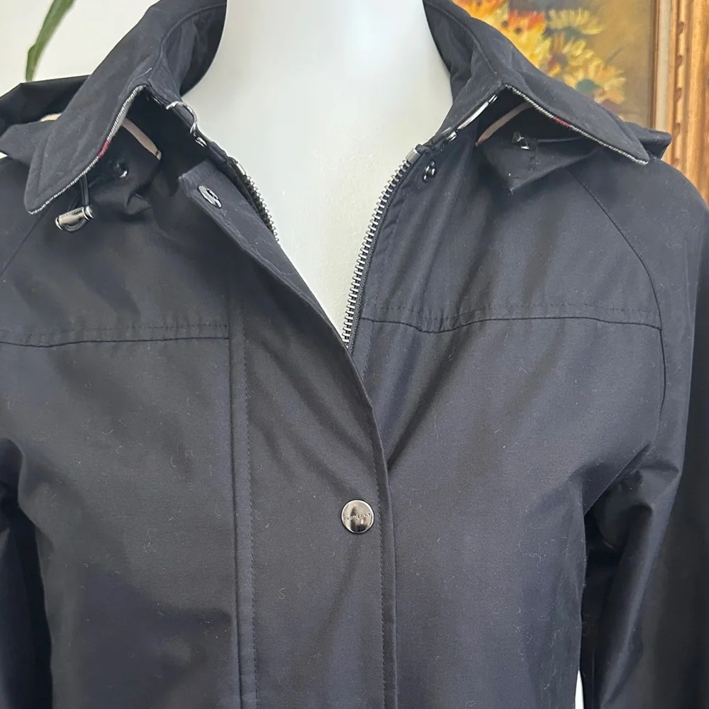 Burberry Black Hooded Trench Coat - Picture 3 of 16
